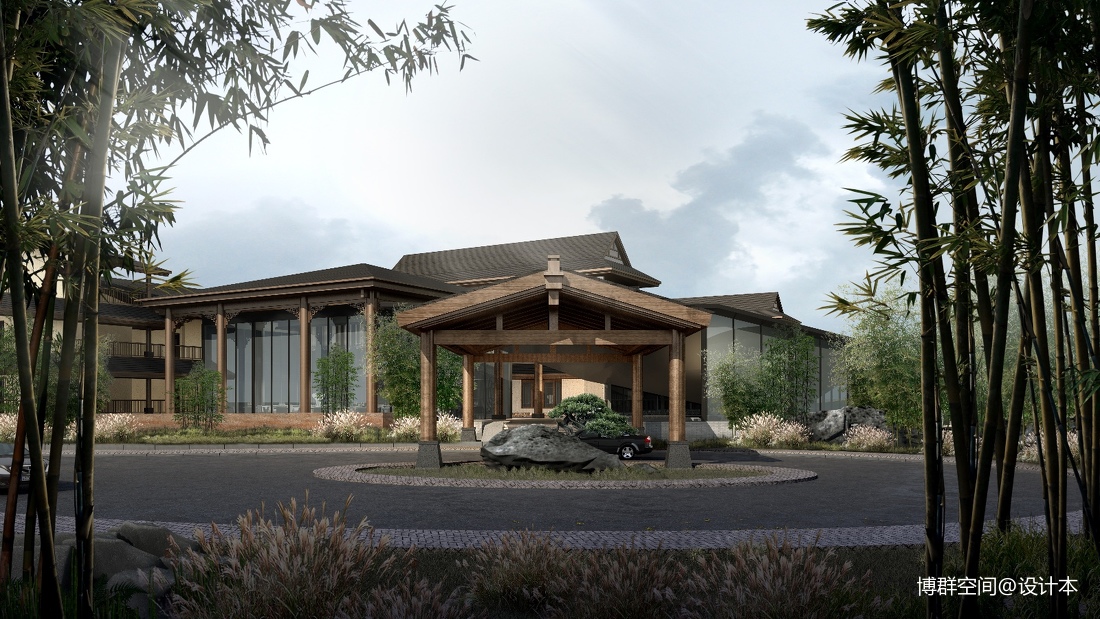 度假酒店建筑外觀表現_3989703 &ndash; 設計本裝修效果圖