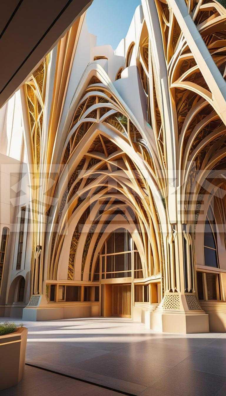 分形紙建筑藝術(shù)裝飾風格新大樓