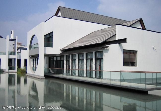 現(xiàn)代風格的徽派建筑圖片